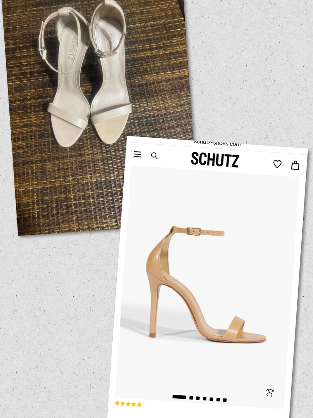SCHUTZ Beige Ankle-Strap Stiletto Sandals